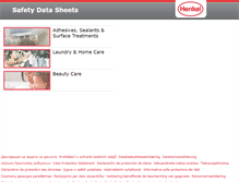 Tablet Screenshot of mymsds.henkel.com